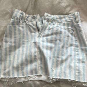 PacSun Blue/ White stripped skirt